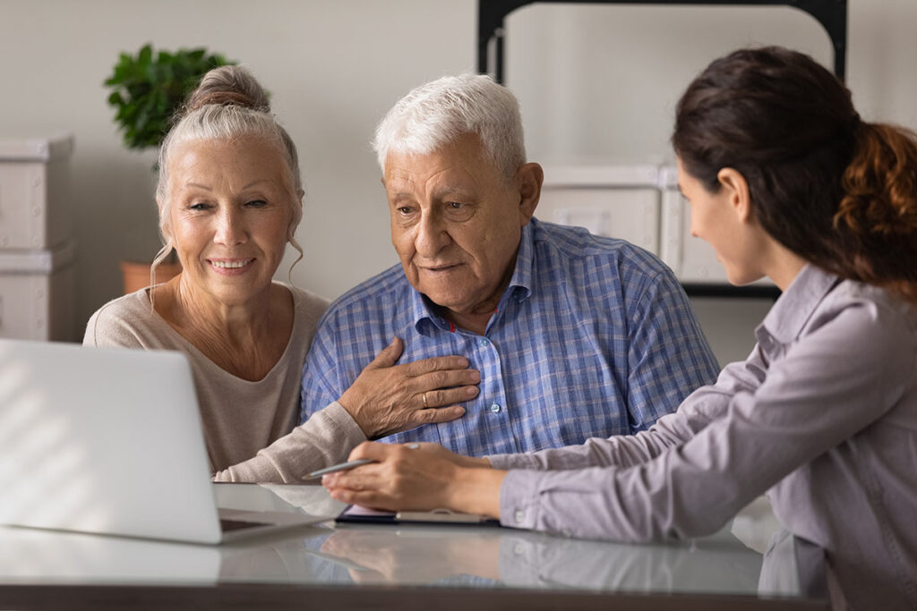 Retired couple getting financial help